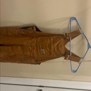 Carhartt Tan Bib Overalls insulated